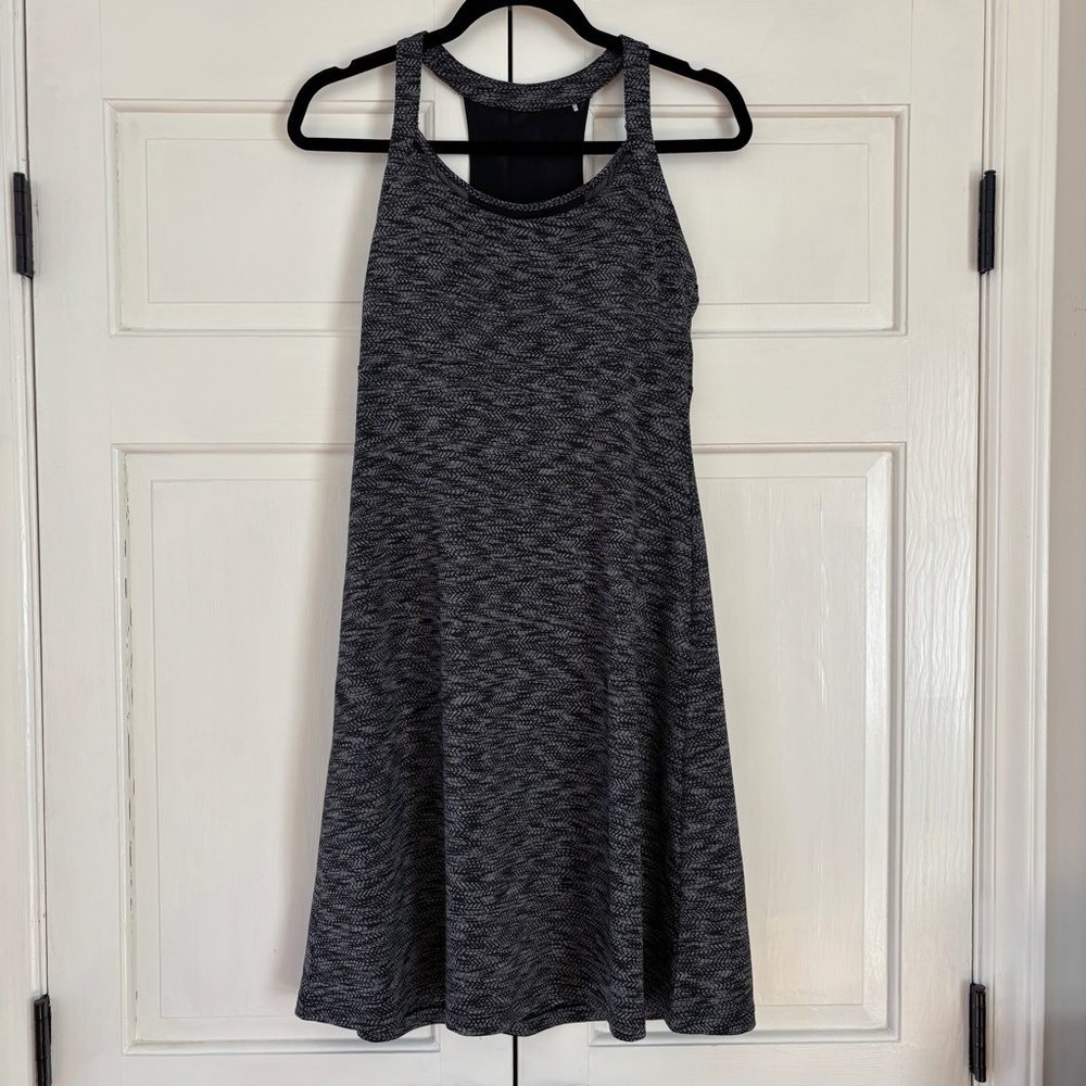MPG Size Small Athletic Heather Gray Black Sleeveless Halter Mini Dress Tennis